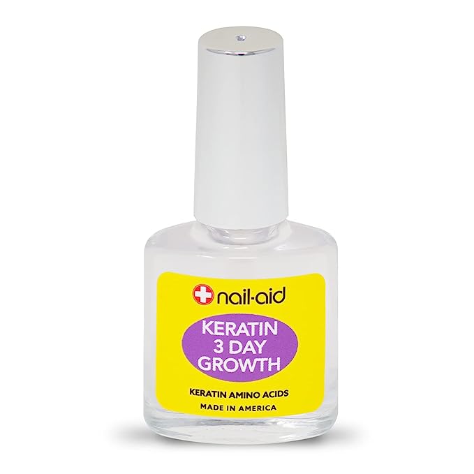 (B06XYNHFF2) - Nail-Aid Keratin 3 Day Growth Nail Treatment & Strengthener, Clear, 0.55 Fl Oz