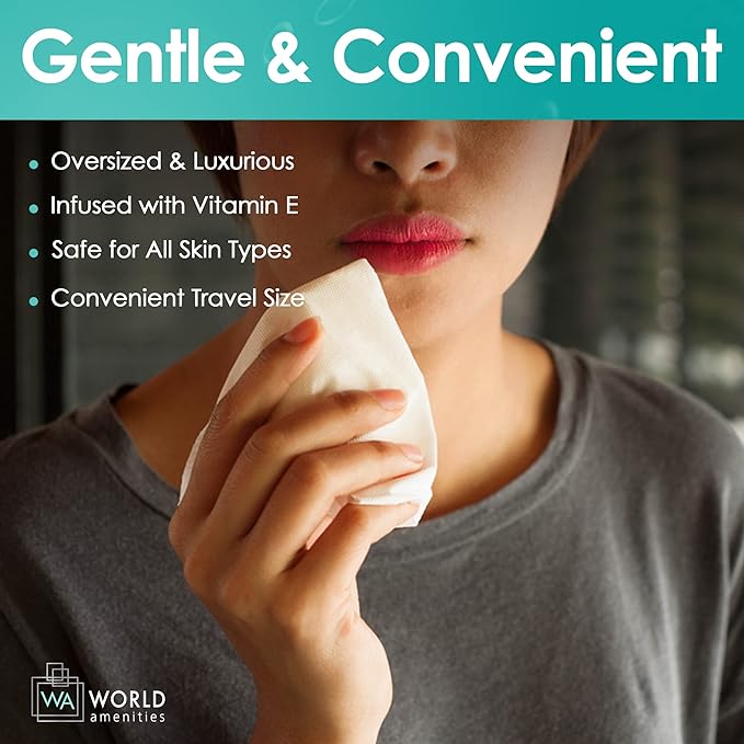 (B0754KC9TP) - Bulk Makeup Remover Wipes | 500 Count| Individually Wrapped, Gentle Cleansing, Alcohol Free